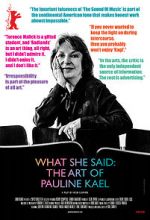 Watch What She Said: The Art of Pauline Kael Vumoo